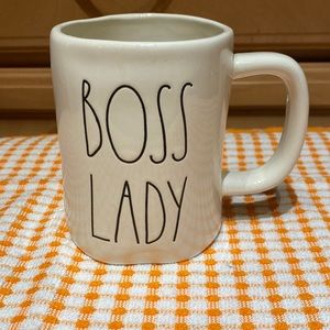 Rae Dunn mug with “Boss Lady” text